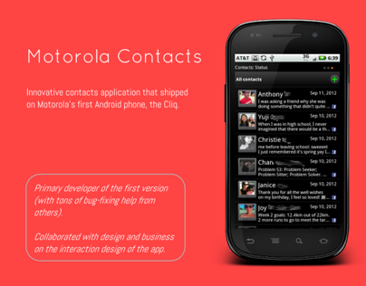 Motorola Contacts App