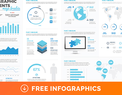 [FREEBIE] Mega Collection of Free Infographic Vectors