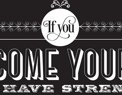 If You... Typographic quote poster