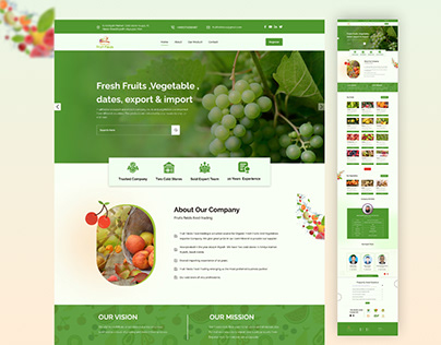 Fruits Import & Export Website Design