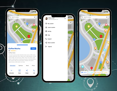 Map/location Screen for App UI Design