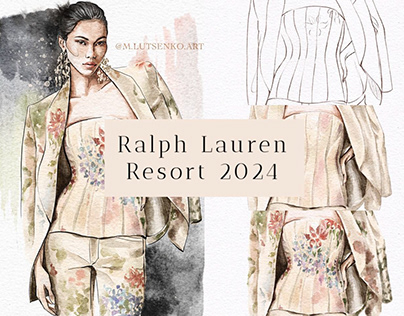 Fashion illustration | Ralph Lauren Resort 2024