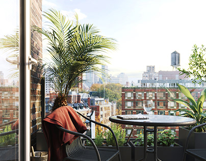 Balcony. Apartment in NYC