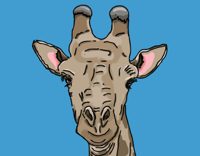 Giraffe Illustration (neck and head)