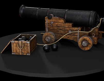 Project thumbnail - Medieval Naval Cannon | Maya, Substance Painter, Arnold