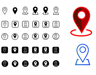 A Collection of Location Pin Icon Vector