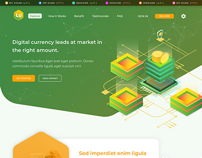 Cryptolux - Crypto Currency Landing Page