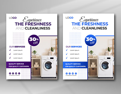 Cleaning Service Flyer Poster Design Editable
