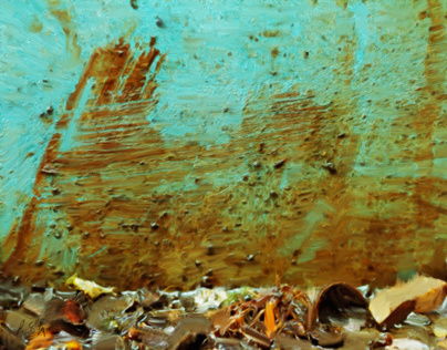Abstract: Teal and Rust