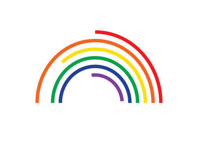 Modern lgbt rainbow