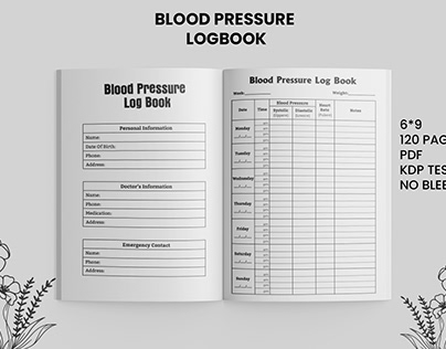 KDP Interior Design- Blood Pressure Log Book