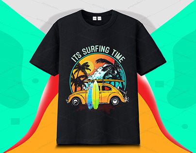 Surfing T-shirt Design