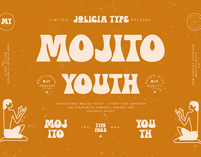 Mojito Youth | Vintage Retro Font | Free To Try Font