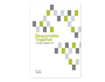 Student work: Cisco CSR brochure design
