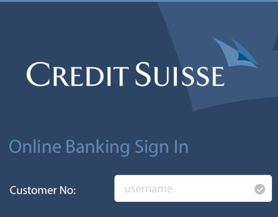 Credit Suisse Banking App Concept