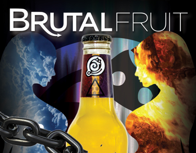 Brutal Fruit Label Photography and Print Ad Design