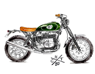 Illustration of motorcycle