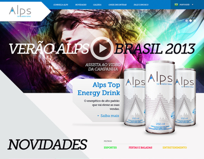 Alps Energy Drink Website Design