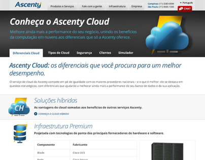 Ascenty Cloud Website Design