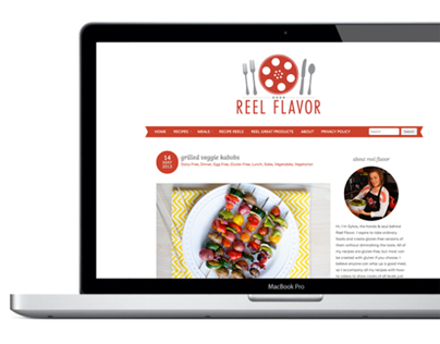 Reel Flavor Cooking Blog Design