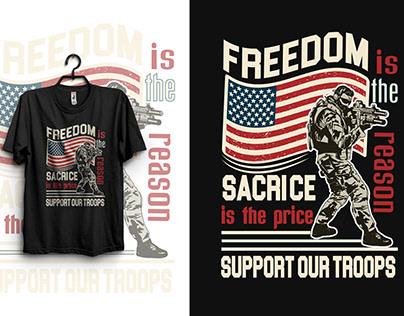 Project thumbnail - USA Veteran (Freedom) T-Shirt design