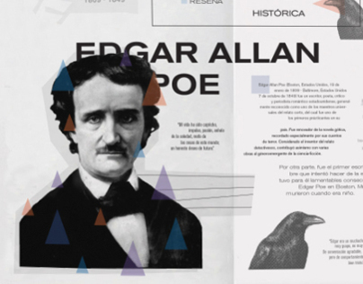 Editorial design on Edgar Allan Poe