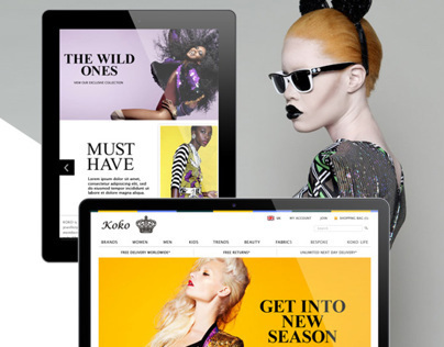 Koko stores E-commerce design
