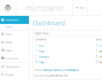 Micropanel - Flat Wordpress Admin Panel