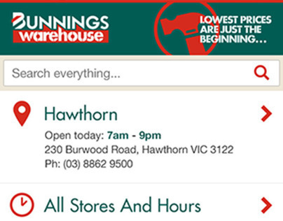 Bunnings Mobile Site