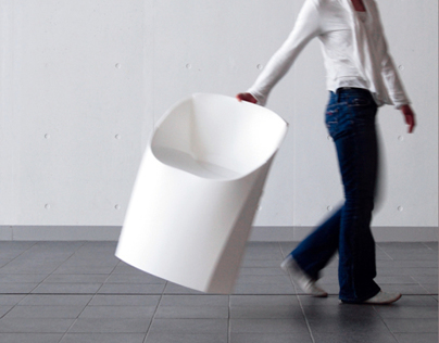 A collapsible chair made of a piece of sheet