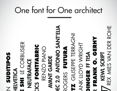 ONE FONT FOR ONE ARCHITECT