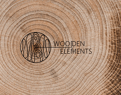 wooden elements logo design