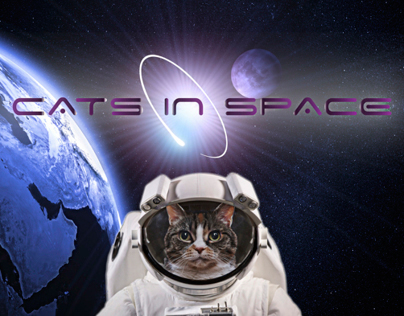 Litter Genie "Cats In Space"