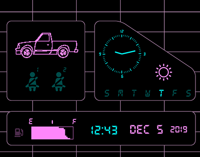 90s Datsun Dashboard Coding Animation