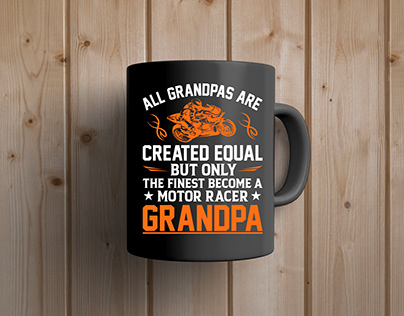 Motor Racing Grandpa Father's Day T shirt Design