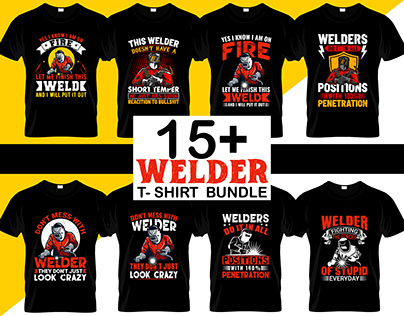 welder t-shirt design bundle