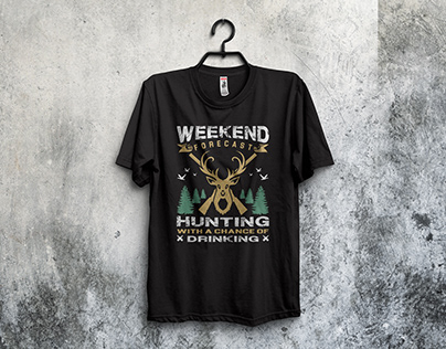 Hunting T-shirt Design | Hunting Typography Desing
