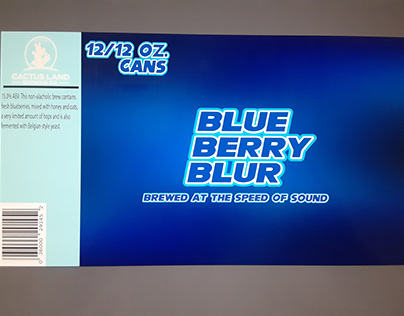 Blue Berry Blur Beer Packaging Design