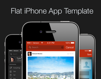 Flat iPhone App Template