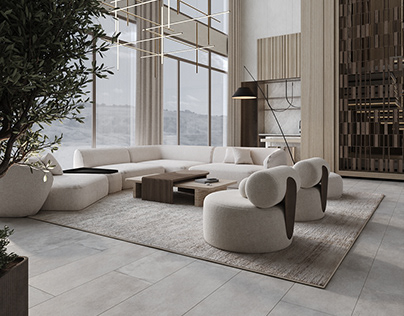 Interior design project | Living room in villa in Dubai