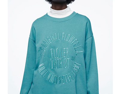 Flower distric embroidery sweatshirt Zara 2021