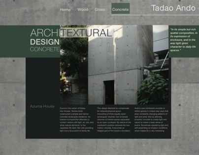 Tadao Ando // Architect Website
