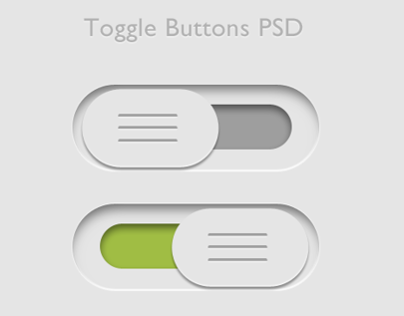 Toggle Buttons PSD - Free