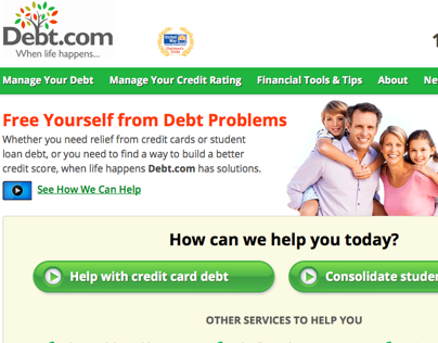 Financial Debt Website Design & Wordpress