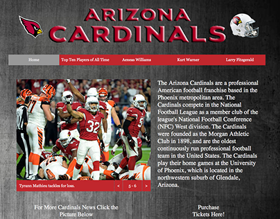 Arizona Cardinals Website
