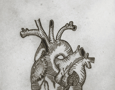 Graphic Heart Tattoo