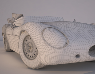 3D Model / Jaguar D-Type Long Nose