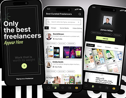 freelance marketplace app design mobile app UI UX