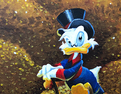 Scrooge McDuck. Oil, Canvas