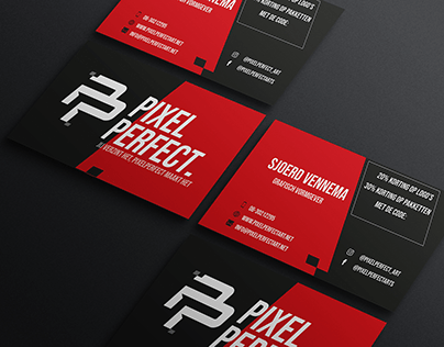 Business cards for my own company: PixelPerfect